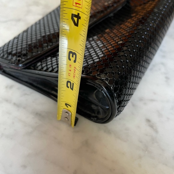 Vintage Whiting and Davis Black Mesh Clutch Purse - Picture 8 of 14